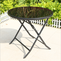 Table d'appoint ronde en métal, fer et acier, best-seller, table basse design, table d'extérieur, pliable