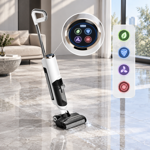 <span class=keywords><strong>Aspirateur</strong></span> sans fil ultra <span class=keywords><strong>silencieux</strong></span> pour nettoyage humide <span class=keywords><strong>et</strong></span> sec, idéal pour le nettoyage quotidien de la maison, avec une puissante aspiration, auto-nettoyant <span class=keywords><strong>et</strong></span> écran LED - Product Image 4