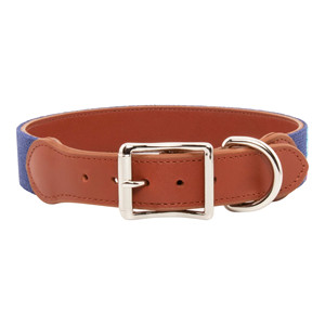 Collar de Perro de Cuero Genuino de Vaca con Logotipo Personalizado de Fábrica, Diseño de Bandera Americana, con Hebilla de Metal, de Lujo y Alta Gama - Product Image 2