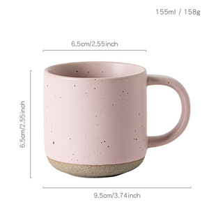 Taza de Café de Cerámica Rústica de 150 ml, Color Morandi Creativo, con Diseño de Puntos Esmerilados, Taza Pequeña para Agua, para Restaurante o Cafetería - Product Image 3