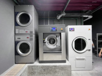 Lave-linge et sèche-linge entièrement automatiques pour hôtels, équipement de blanchisserie commercial à monnayeur 12 kg