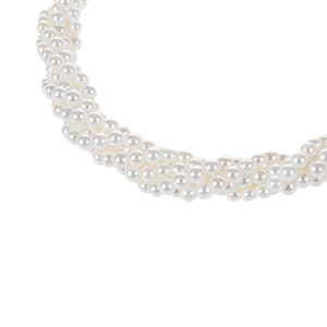 สร้อยคอมุกสีขาวเลี้ยง 4 แถว โซ่บิดเกลียว 18 นิ้ว มุกขนาด 3 มม. - Product Image 3