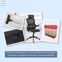 Chaise de bureau ergonomique pivotante à 360° en maille, design moderne, confortable et durable, idéale pour les adultes, les réunions et les conférences – Meilleure vente au Brésil