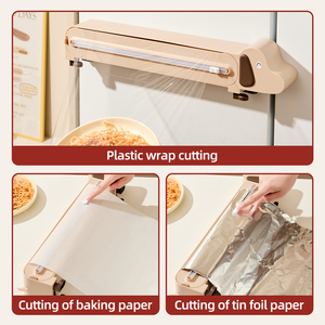 Support OEM Reusable Food Wrap Cutter <strong>Foil</strong> Wax Paper Organizer Plastic Wrap Divider <strong>Cling</strong> <strong>Film</strong> <strong>Dispenser</strong> with Cutter for Kitchen - Product Image 5