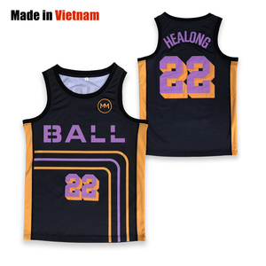 เสื้อบาสเก็ตบอลสำหรับเล่นกีฬาเวียดนามเสื้อบาสเก็ตบอลพิมพ์ลายตามสั่ง - Product Image 1