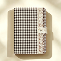 YALONG YLA5R013 Cuaderno con Decoración de Encaje a Cuadros A5, Agenda Diaria, Papelería Personalizada al por Mayor para Mujer