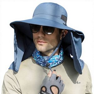 <b>Sunscreen</b> Fisherman's Canvas Sun Hat Breathable Neck Protection Big Edge Unisex Outdoor Work Summer Factory - Product Image 5