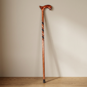 Handcrafted <b>Wooden</b> Walking <b>Stick</b> Ergonomic Handle Polished Walking Cane Traditional Design for Seniors Outdoor Use - Product Image 3