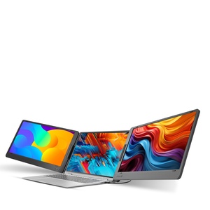15.6 inch FHD Màn hình kép mở rộng <span class=keywords><strong>LCD</strong></span> 1080P Màn hình xách tay có thể gập lại máy tính xách tay thông minh chơi game ba màn hình hiển thị màn hình máy tính - Product Image 5