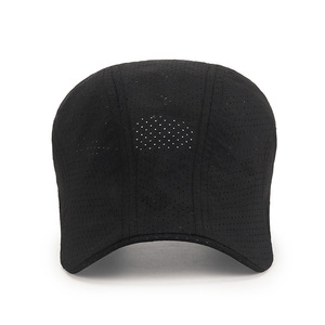 Quick-Drying Breathable Sun Protective Baseball Cap For Men Outdoor Cycling Fishing Adult Sports Hat Black Cotton Fabric - Product Image 1