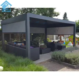 waterproof garden building electric roof custom pool pavilion bioclimatic aluminium outdoor pergola