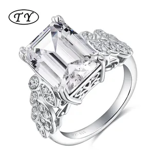 TY Jewelry 925 vintage rings gemstone Jewelry women making supplies sterling silver 14k gold plated jewelry rings