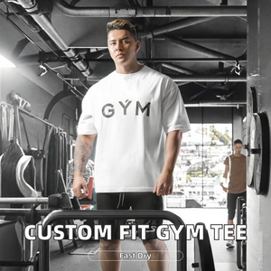 Camiseta Deportiva Blanca para Hombre, Cuello Redondo, Manga Corta, Corte Holgado, 100% Algodón, Transpirable, para Todas las Temporadas, Uso Casual - Product Image 2