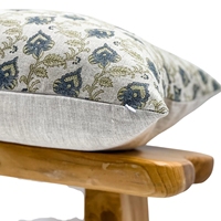 Housse de coussin décorative en pur coton à motif floral marin et feuilles, taie d'oreiller pour chaise, fournisseur de décoration intérieure