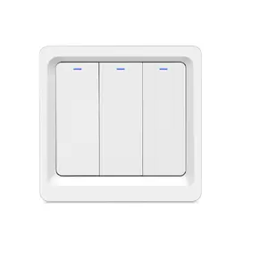 3 Gang Neutral EU UK Standard Switch Tuya WiFi Key Button Smart Switch funziona con il controllo vocale Alexa con filo neutro