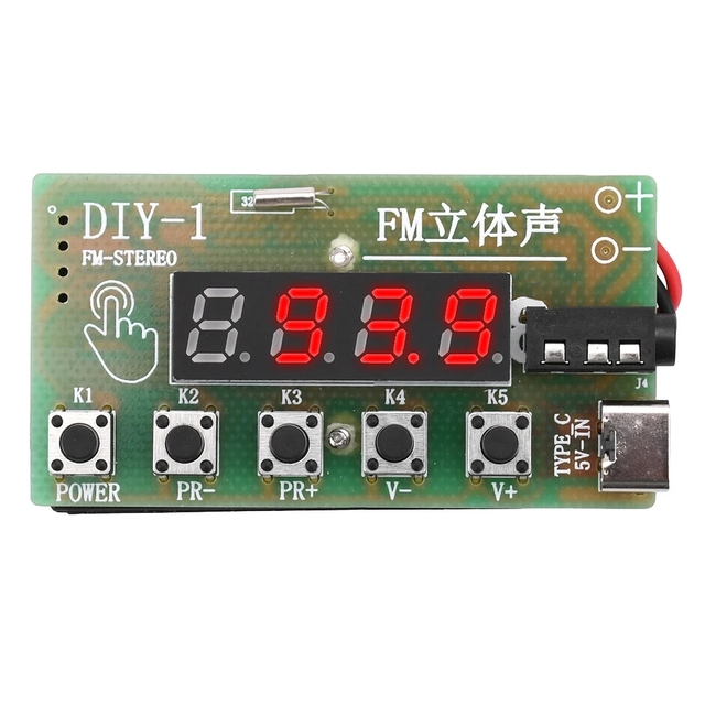 DIY Production Teaching Parts 87-108MHz AM/FM Medium Wave FM 2 Band Stereo Digital Tuning Headphone Radio Kit