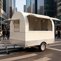 Remorque mobile entièrement équipée pour café et crème glacée à vendre, camion de restauration personnalisé remorquable, cuisine complète