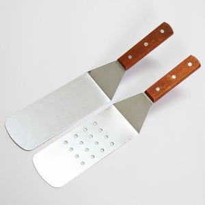 Utensilio de cocina duradero para cocinar y hornear, pala DF30, herramienta para barbacoa, pala para asar, espátula para carne con mango de madera, utensilios de cocina - Product Image 3