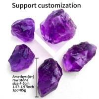 Pierre brute d'améthyste naturelle du Brésil de haute qualité, cristal de quartz améthyste violet foncé brut, pierre précieuse de guérison pour la fabrication de bijoux