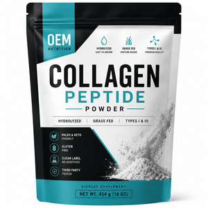 Colágeno en Polvo OEM ODM, HACCP ISO22000, 454g, 38 Porciones, de Animales Alimentados con Pasto, Sin Sabor, Se Disuelve Fácilmente - Product Image 1