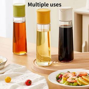 500ml Leakproof White Green Yellow Large Capacity 17oz Cooking Kitchen Glass Seasoning Soy <b>Sauce</b> Olive Oil Dispenser Bottle - Product Image 3
