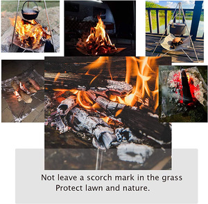 HOT SALE <strong>Portable</strong> <strong>Fire</strong> <strong>Pit</strong> With Carrying Bag Rollable Stainless Steel Charcoal Mesh Folding Stands Bonfire Firepits Wood Burning - Product Image 5