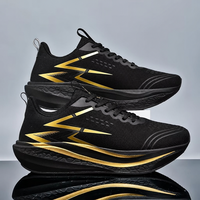 Chaussures de course à semelle en carbone grande taille pour hommes, baskets de sport décontractées légères et respirantes en maille pour l'été, EU 45