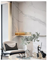 Panneau mural en PVC imperméable et ignifuge, design marbre, luxe léger, décoration intérieure moderne pour commerce