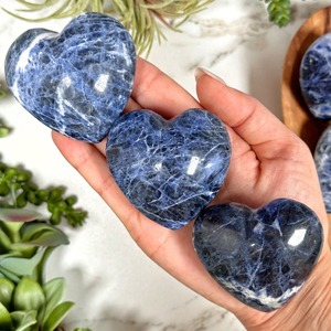 Wholesale Factory Price Healing Crystal <b>Craft</b> Natural Blue Sodalite Heart for Home Decoration and Feng Shui - Product Image 4
