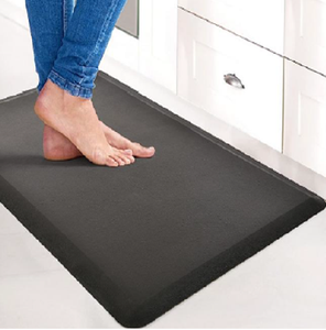 Tapis de cuisine antidérapant en mousse confortable et rembourrée, imperméable, tapis de cuisine antidérapant en PVC, tapis anti-fatigue - couleur unie - Product Image 1