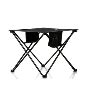 outdoor small size fabric table top metal tube folding beach camping table