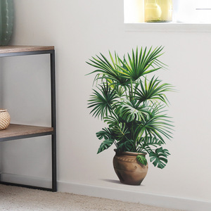 Vinilo Decorativo <span class=keywords><strong>de</strong></span> Pared con Diseño <span class=keywords><strong>de</strong></span> Planta Verde en Maceta 3D Realista Personalizado, Adhesivos <span class=keywords><strong>de</strong></span> Pared <span class=keywords><strong>para</strong></span> Decoración <span class=keywords><strong>de</strong></span> Sala <span class=keywords><strong>de</strong></span> Estar, Dormitorio y Puerta - Product Image 6