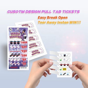 Popular y asequible personalizado Offset impreso Pull Tab Five Windows Easy Peel off boletos de lotería para la venta - Product Image 3