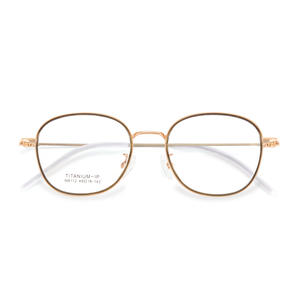 Monture de lunettes ovale en titane, style jeune et délicat, M6112, monture complète, confortable, unisexe, verres en résine, origine Danyang - Product Image 1