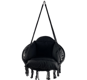<span class=keywords><strong>Silla</strong></span> <span class=keywords><strong>Colgante</strong></span> Moderna XLL para Patio, con <span class=keywords><strong>Estructura</strong></span> de Hierro y Acero, Cuerda Sintética de Algodón y Poliéster, Capacidad de 300 Libras, Muebles para Exteriores - Product Image 2
