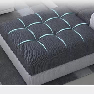 Canapé en tissu pour salon, style moderne minimaliste, canapé d'angle pour la maison, combinaison de meubles, cadre solide nordique, canapé en tissu - Product Image 2