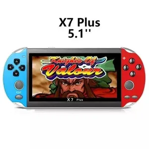 5.1 Polegada HD Tela Grande X7Plus Consolas de Jogos Portáteis Retro Handheld Jogadores X7plus Clássico Mini MP5 Console de Jogos de Vídeo