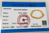 SGARIT Bijoux Fins Chaîne en Or Massif 24K Joaillerie Mariage Luxe Design Or Jaune 999 24K Pur Collier en Or Bijou