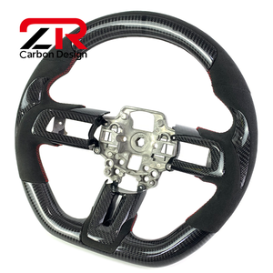 Volant sport en fibre de carbone et daim pour Ford <span class=keywords><strong>Mustang</strong></span> GT500 GT350 S550 2015-2023 5.0L GT <span class=keywords><strong>V8</strong></span> 350 500 Shelby - Product Image 4