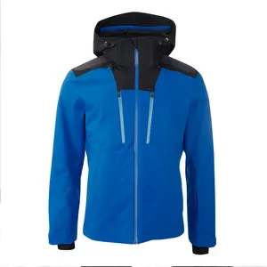 100% 再生涤纶男士滑雪防护透气防风防水材料无水滑雪夹克