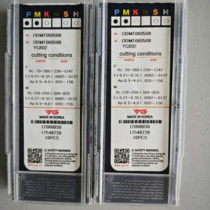 Plaquettes en carbure de tungstène YG1s ODMT060508 YG602, personnalisables OEM, pour outil de tournage externe sur tour CNC, lame de 10 mm, épaisseur de 1,5 mm - Product Image 1