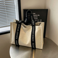 Sac fourre-tout en toile de coton 100% avec logo imprimé personnalisé de haute qualité et poignée, grand sac en tissu pour femme