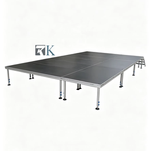 Escenario Móvil Ajustable para Exteriores, de Rápida Instalación, Diseño de Estructura de Aluminio, para Bodas, Eventos, Conciertos y Espectáculos Portátiles - Product Image 1