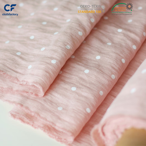 Tissu en <span class=keywords><strong>lin</strong></span> couleur rose poussière, idéal pour les vêtements, motif pois rose, finition vieillie, 100 % <span class=keywords><strong>lin</strong></span> - Product Image 2