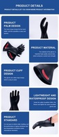 Gants isolants pour électriciens basse tension de classe 0, conformes aux certifications IEC 60903 et ASTM D120.