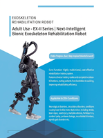 Exosquelette robotique intelligent pour adultes, pour l'entraînement à la marche et l'assistance à la marche, avec stabilisation pour les pas avant.