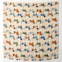 Nouveauté : Écharpes en coton à motifs animaliers pour femmes, longues et grandes, châles de plage tendance, foulards imprimés chien pour l'été