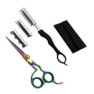 Ciseaux de coiffure professionnels pivotants à poignée longue en acier inoxydable pour droitiers de la marque ASAP pour salon de coiffure - Product Image 5