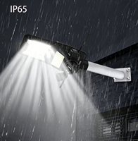 Caméra de surveillance pliable haute définition à énergie solaire, éclairage de rue à 360 degrés, grande puissance, étanche en extérieur, ABS IP65