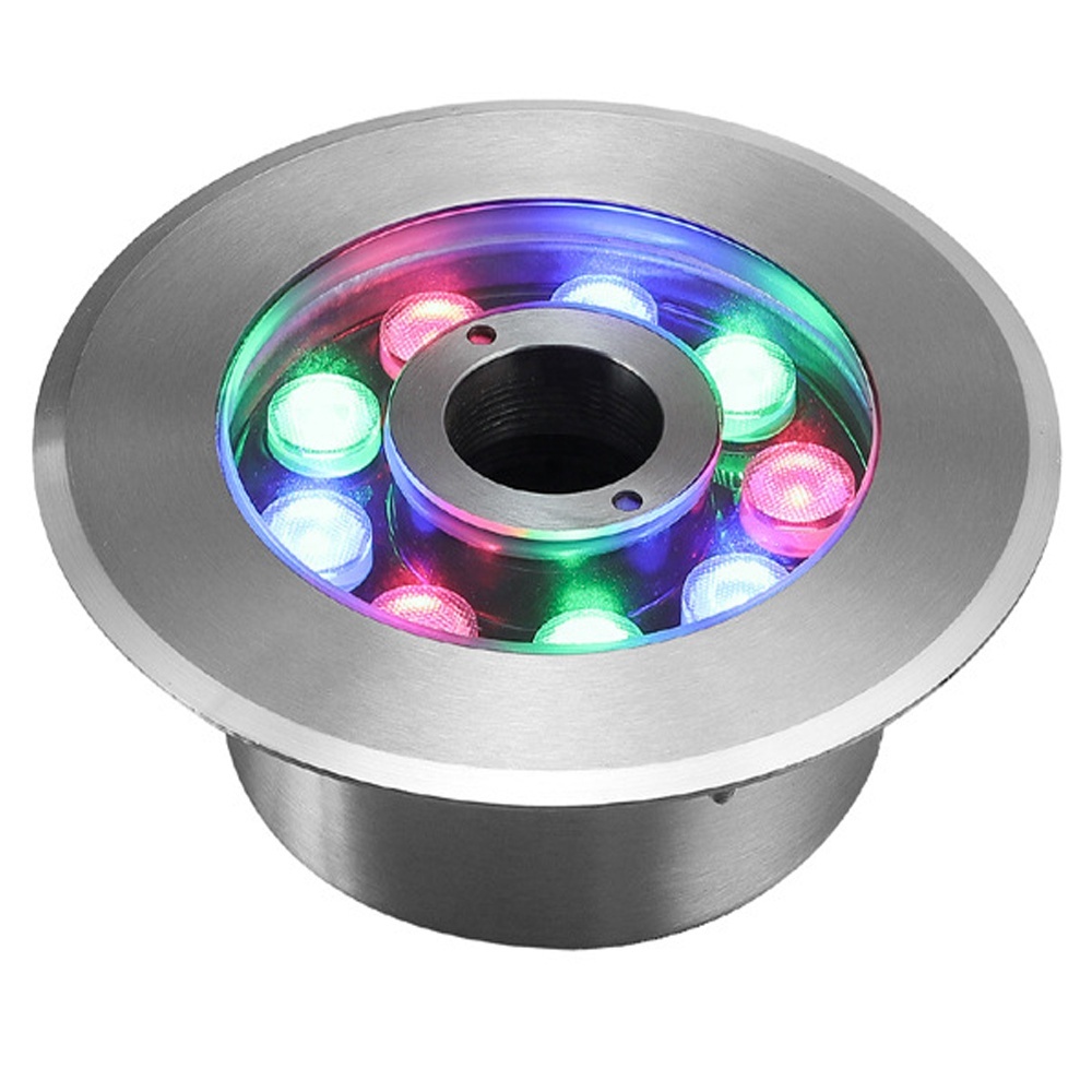 LED Outdoor IP68 Waterproof 24V Pool Lights with RGB Color Aluminum Glass Water Jet Fountain Nozzle 6W-24W 10000 Hours Lifespan